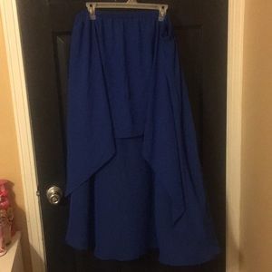 Royal Blue High-Low Skirt!